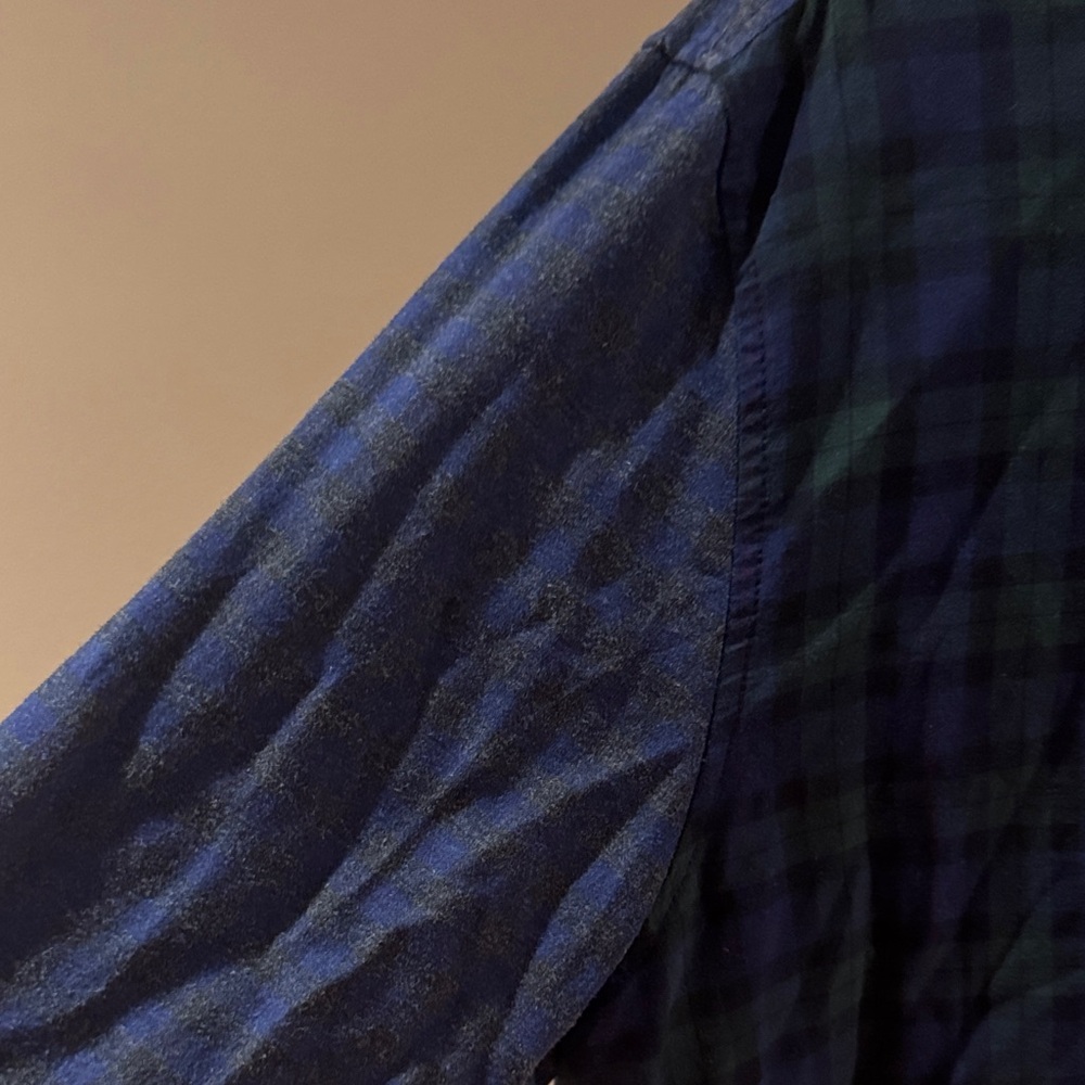 American Rag Men's Dark Plaid Button Down Shirt - Picture 4 of 7